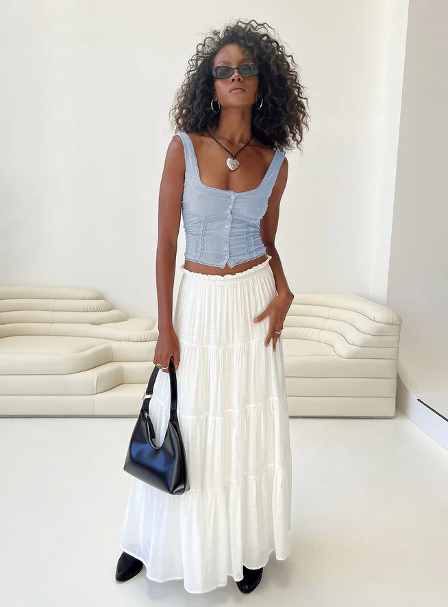 Mya Maxi Skirt White | Princess Polly US
