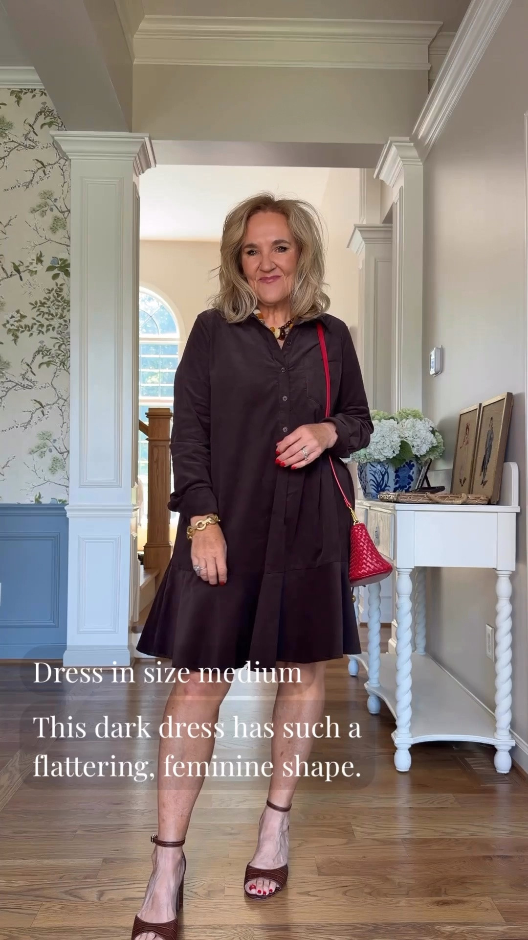 This dress has such a nice, easy shape to it. I’m wearing a medium, and I really like the little flounce at the hem.

#LTKootd #LTKOver40 #LTKPetite