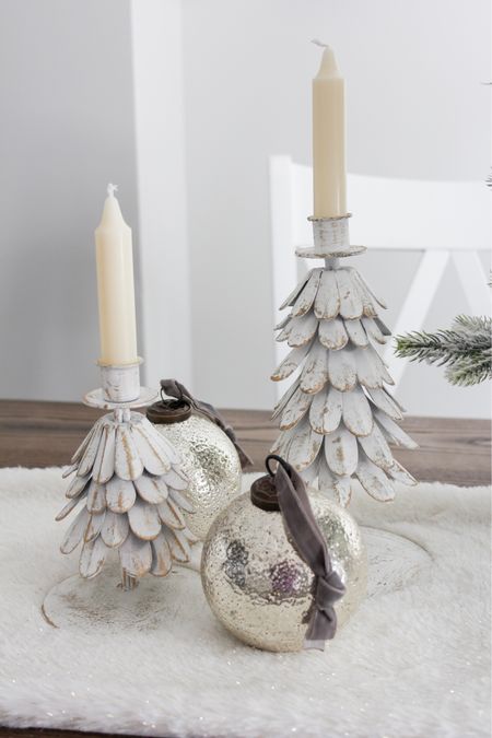 Mercury glass ornaments Christmas tree candle holders 

#LTKGiftGuide #LTKHoliday #LTKhome