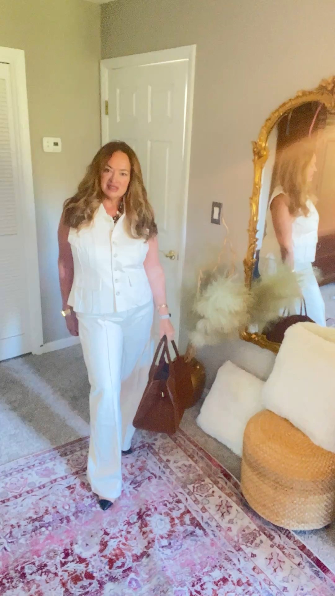 A beautiful winter white vest set with a modern cut. The fabric has a heavier weight/hand for the colder temperatures. Add your favorite blouse or turtleneck when it gets chillier. You can also dress this up for the Holidays with a sheer or shimmer blouse. 

Comment SHOP below to receive a DM with the link to this post on my LTK ⬇ https://liketk.it/5s4S4 #mycatostyle

#LTKHoliday #LTKStyleTip #LTKWorkwear