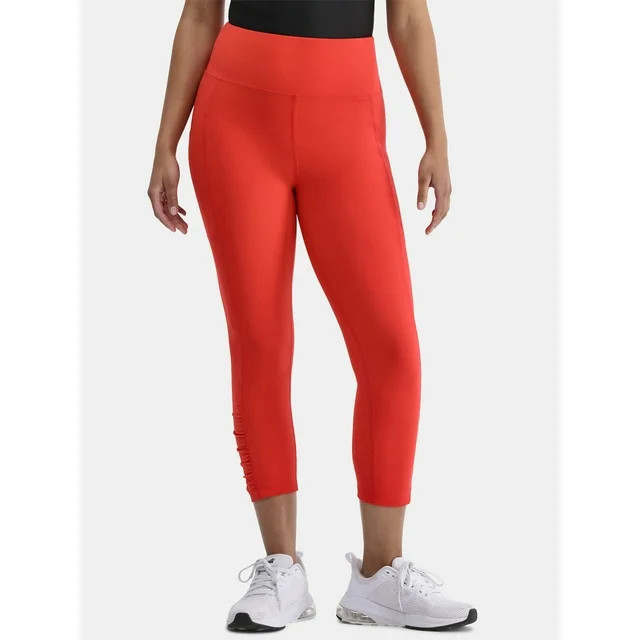 Avia Women's SoftSculpt Ruched High Rise Capri Leggings, Sizes XS-XXXL | Walmart (US)