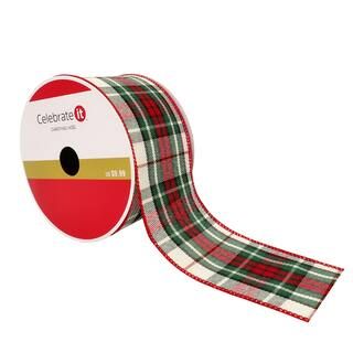 2.5" Plaid Wired Ribbon by Celebrate It™ Christmas | Michaels Stores