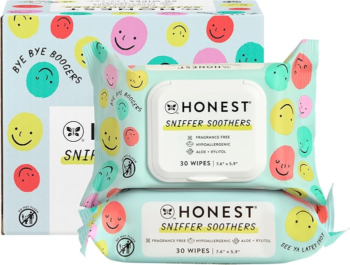 The Honest Company Plant-Based Snot Removing Wipes, Soothing Nose with Aloe, Hypoallergenic for S... | Amazon (US)