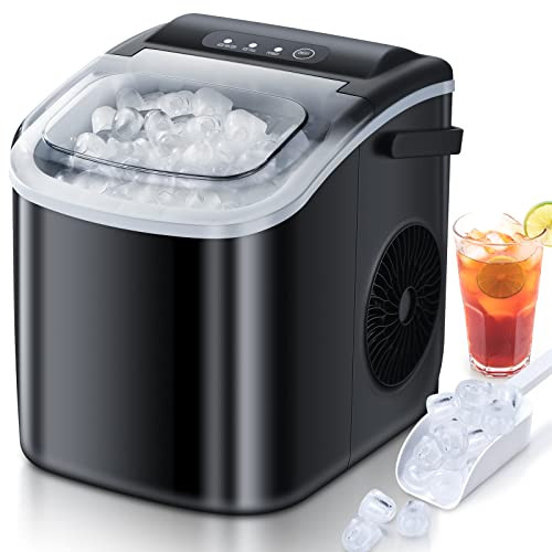 Countertop Ice Maker 6 Mins 9 Bullet Ice, 26.5lbs/24Hrs, Portable Ice Maker Machine with Self-Cl... | Amazon (US)