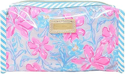 Lilly Pulitzer PVC Zipper Pouch, Cute Pencil Case for Adults, Travel Toiletry Bag, Small Pouch Ba... | Amazon (US)