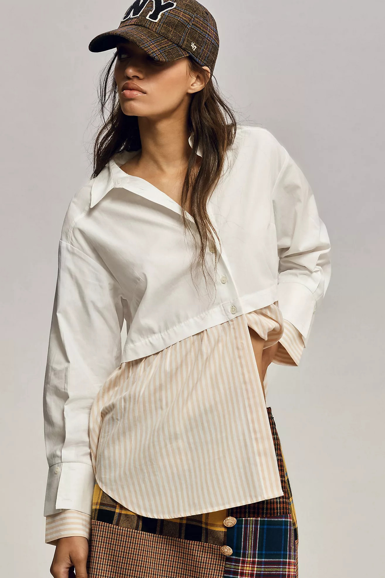 Twofer Layered Buttondown Shirt | Anthropologie (US)