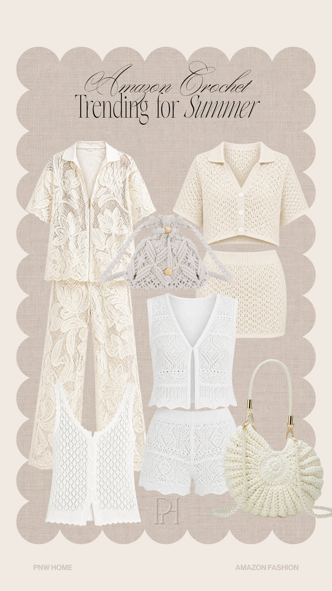 summer fashion, summer style, summer outfit, summer looks, neutral fashion, neutral looks, crochet tops, crochet set, matching set, crochet handbag, beach tote, summer tote bag, white tops, crochet tank top, vacation looks, vacation outfit, vacation style, resort wear, vacation handbags, seashell handbag, white handbag, white purse 

 #LTKgrwm #LTKootd #LTKSeasonal