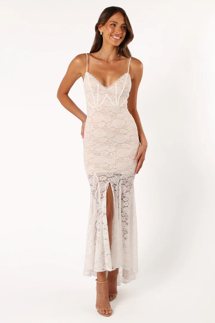 Kinny Lace Maxi Dress - White | Petal & Pup (US)