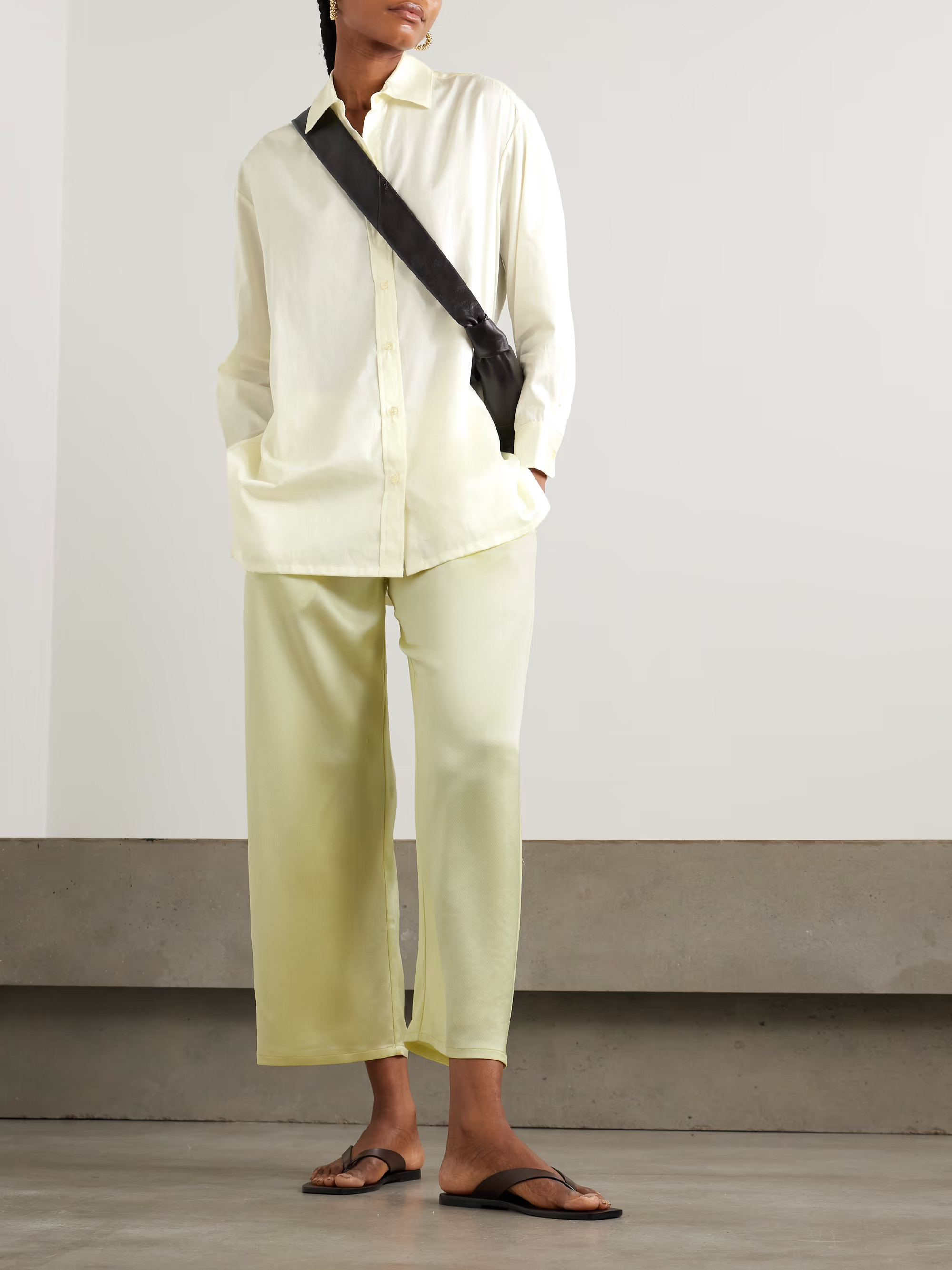 Barb cropped satin wide-leg pants | NET-A-PORTER APAC