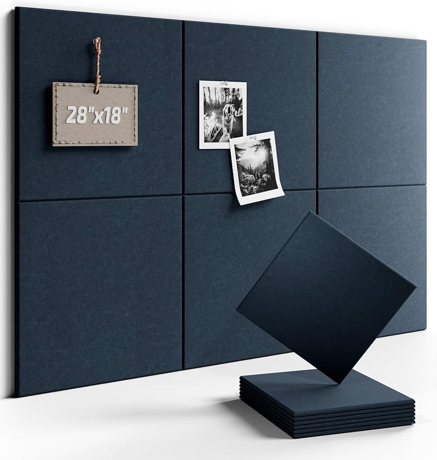 Felt Bulletin Board Tiles -28"x18" Cork Board Alternative for Office Decor, Push Pin Board Wall O... | Amazon (US)