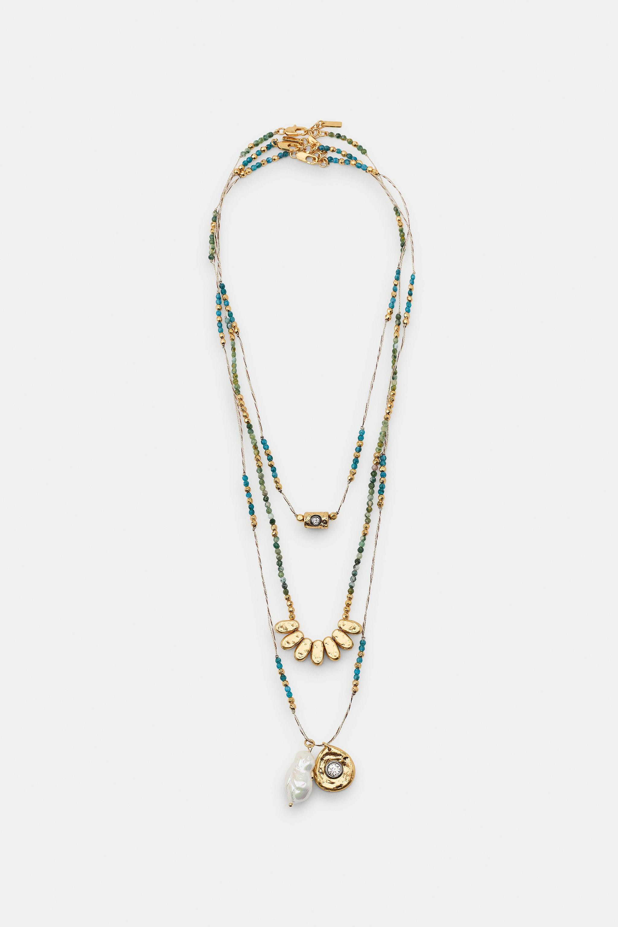 PACK OF 3 BEADED CHAIN NECKLACES | Zara US