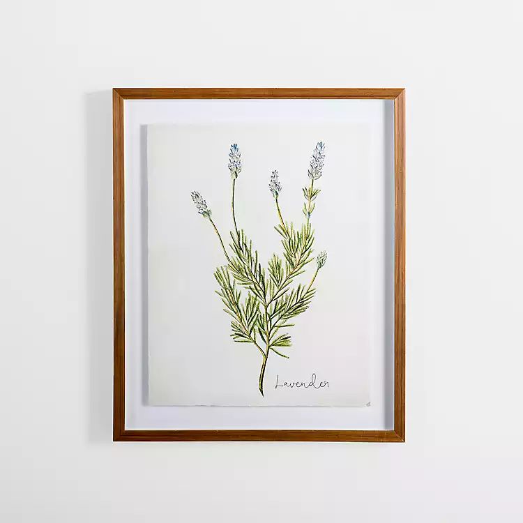 Golden Leaves Herbs Lavender Framed Art Print | Kirkland's Home