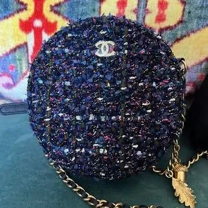 CHANEL - Tweed Round Clutch with Chain - Multicolor | Poshmark