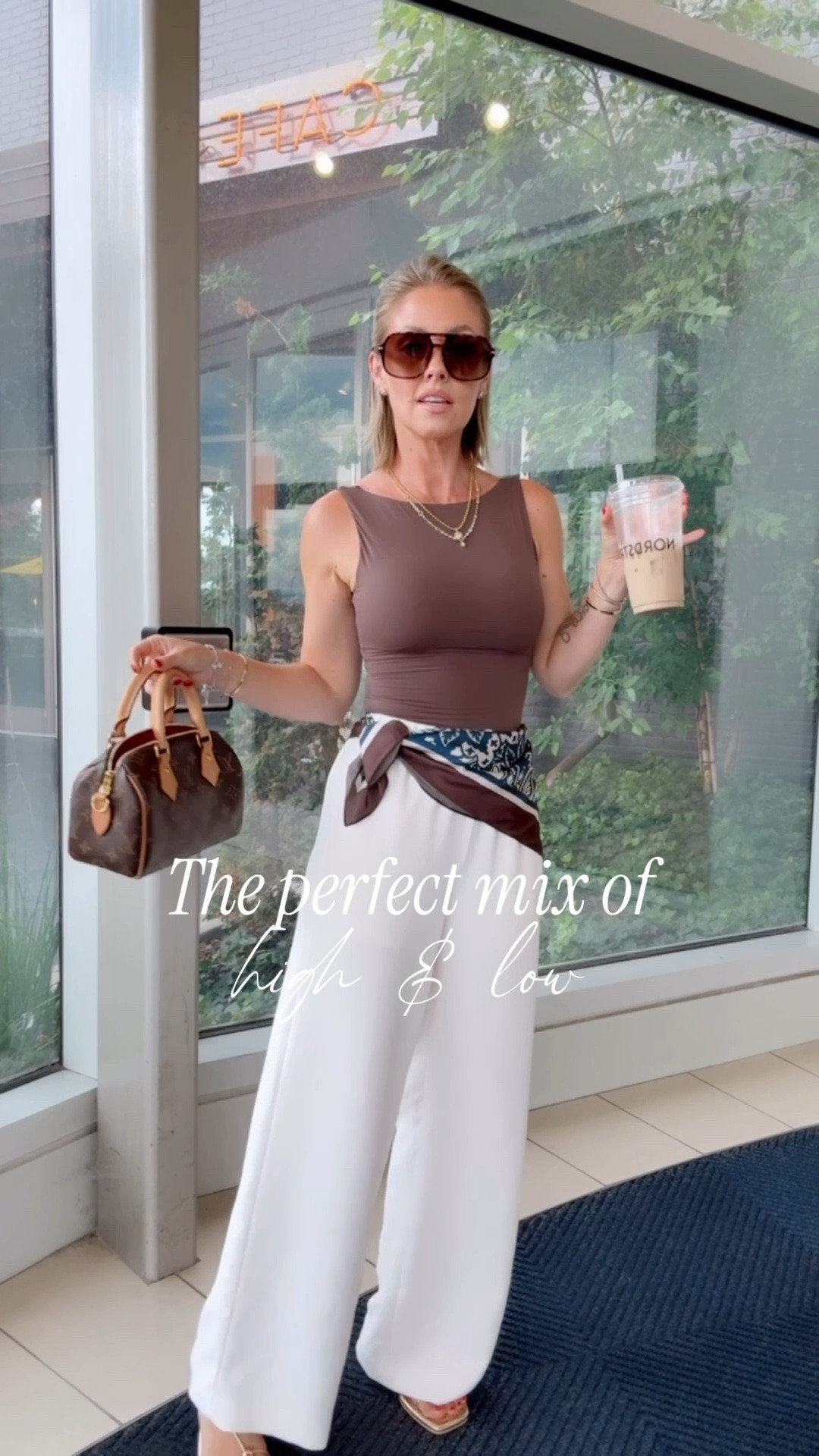 XS Amazon top / XS Aritiza pants (linked the Amazon dupes!) / I did the gold Amazon sandals today - true to size and so comfy!

#LTKootd #LTKOver40 #LTKPetite