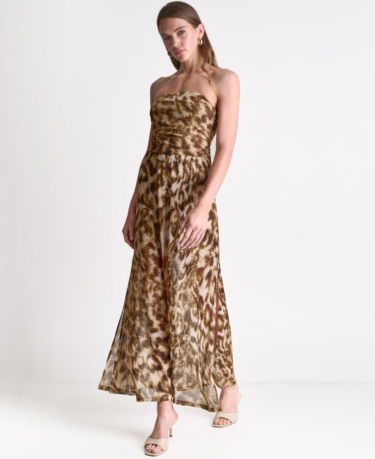 Bcbg Women's Strapless Maxi Dress - Espresso Dusk Multi | Macy's