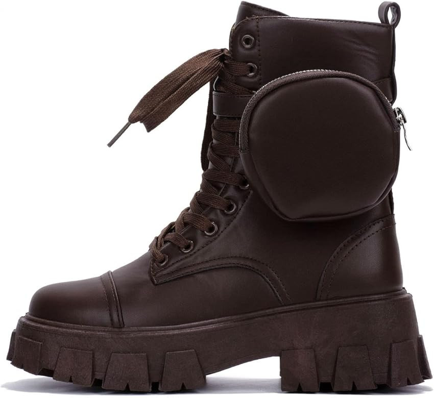 Cape Robbin Monalisa Combat Boots for Women, Platform Boots with Chunky Block Heels, Womens High Top | Amazon (US)