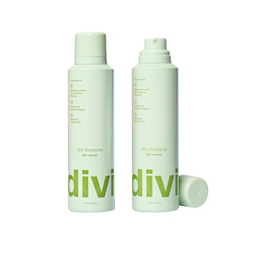 divi Dry Shampoo Spray for Women - Formulated to Absorb Oil, Balance the Scalp and Extend Time Between Washes - Free of Benzene, Butane, Propane and Talc, 5.3oz (2 Pack) | Amazon (US)