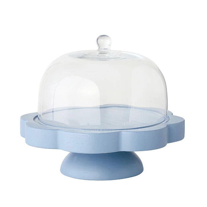 Scalloped Cake Stand in French Blue | Caitlin Wilson Design