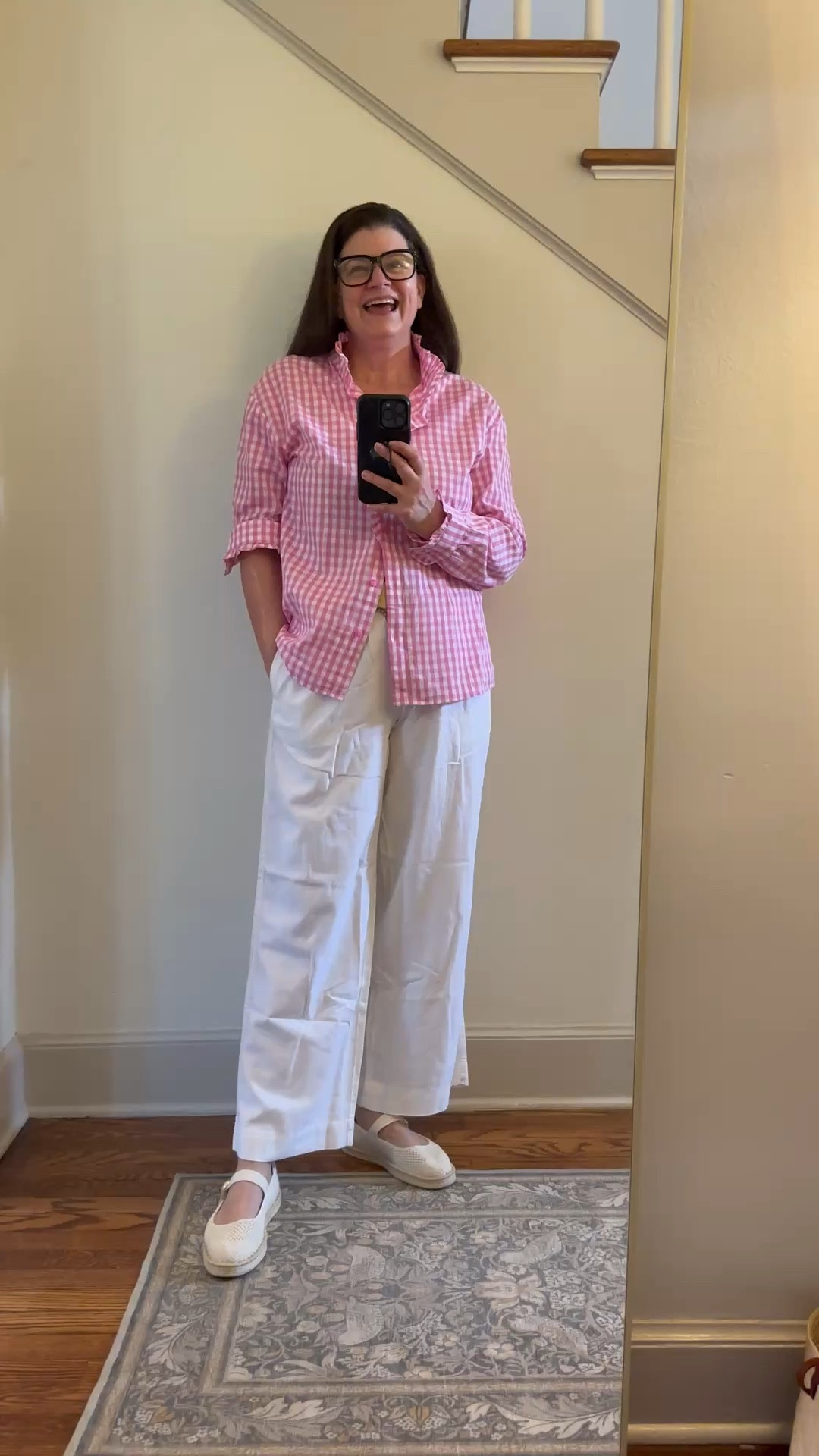 I am in love with this combo and think I need to take this look to the streets of Charleston! I need to get a Medium Tall in the pants (these are the Average length). The shirt is a large and comes in tons of colors and now a short sleeve version too!

#LTKSeasonal #LTKSaleAlert #LTKWorkwear