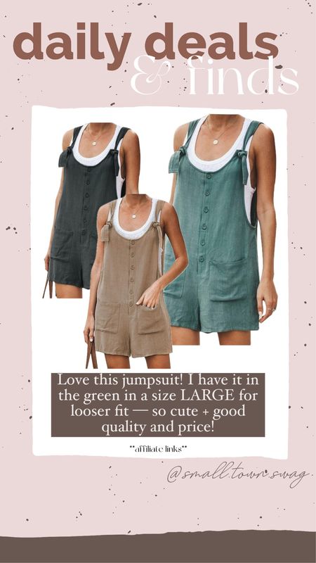 Only $19 today — The cutest linen + cotton jumpsuit on Amazon. Variety of colors I sized up to a LARGE for slouchy fit.

Amazon, amazon style, amazon fashion, amazon deals, amazon look for less, amazon finds, amazon sweater, free people, free, people, inspired, free people, look for less, look for less, inspired pieces, budget, friendly fashion, budget, friendly style, spring outfit, spring fashion, spring style, spring break, mom style, mom fashion, comfy cozy, comfy style, sweater, workout, athleisure, active, activewear, gym wear, gym clothes, vacation outfit, spring break outfit, Easter, Easter dress, Easter outfit, spring break style, family vacation, vacation outfits, beach vacation, vacation, beachwear, jumpsuit

#LTKsalealert #LTKstyletip #LTKfindsunder50
