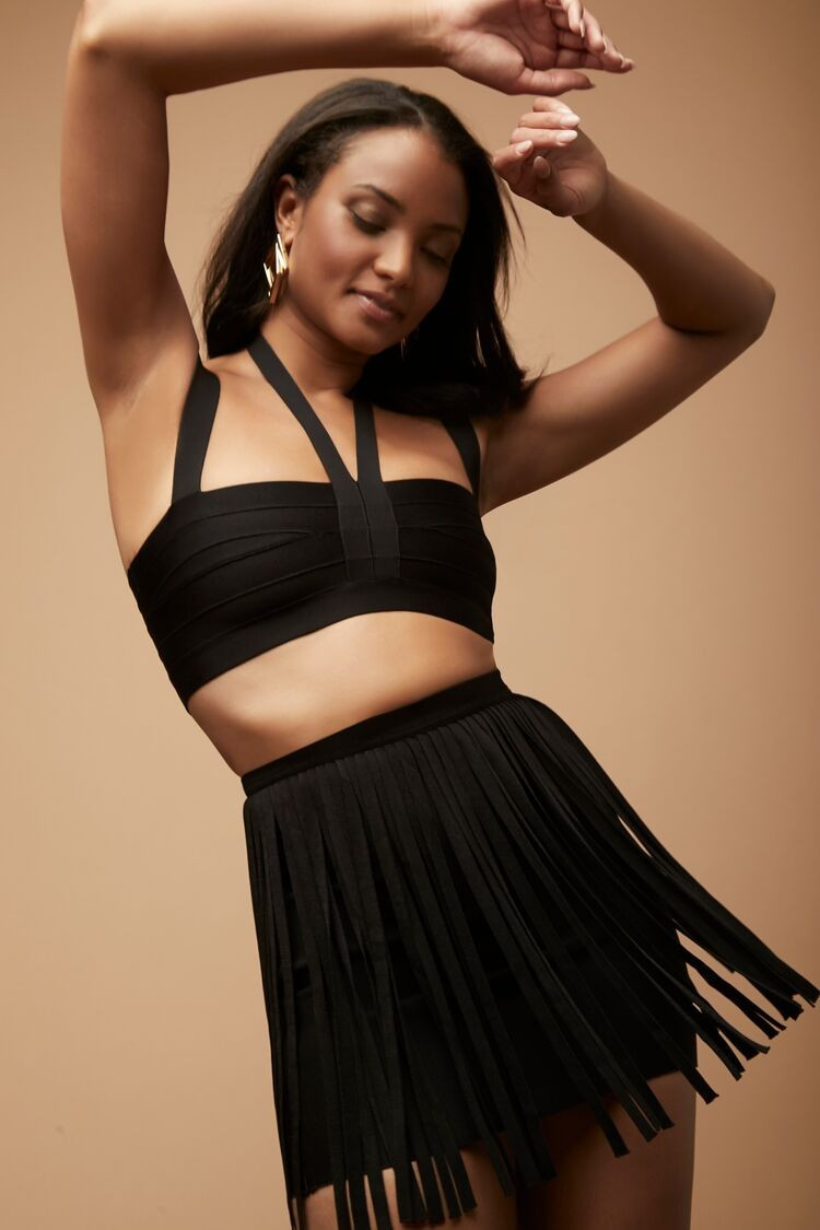 Herve Leger Fringe Mini Skirt | Forever 21 | Forever 21 (US)
