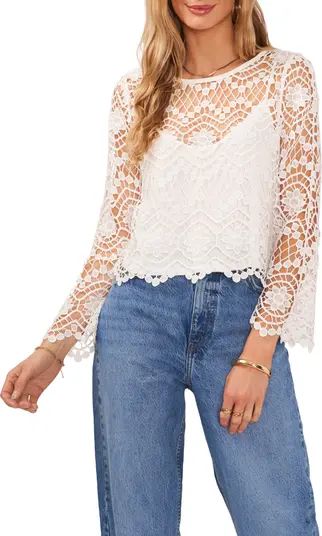 Open Stitch Lace Top | Nordstrom