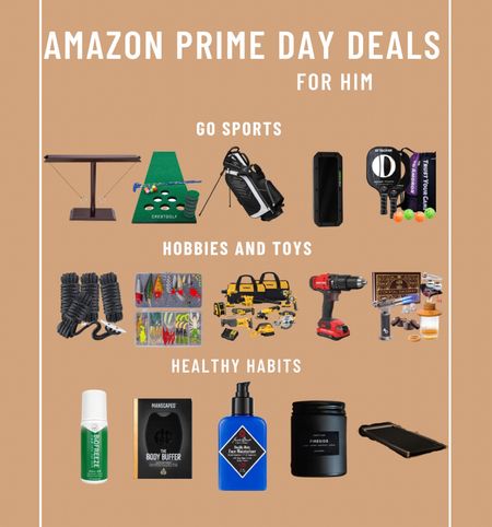 Amazon Prime | Deals for Him | Prime Day Deals for Him | Sports | Mens health | Jack Black | Dewalt | Calloway 

#LTKxPrime #LTKsalealert #LTKmens