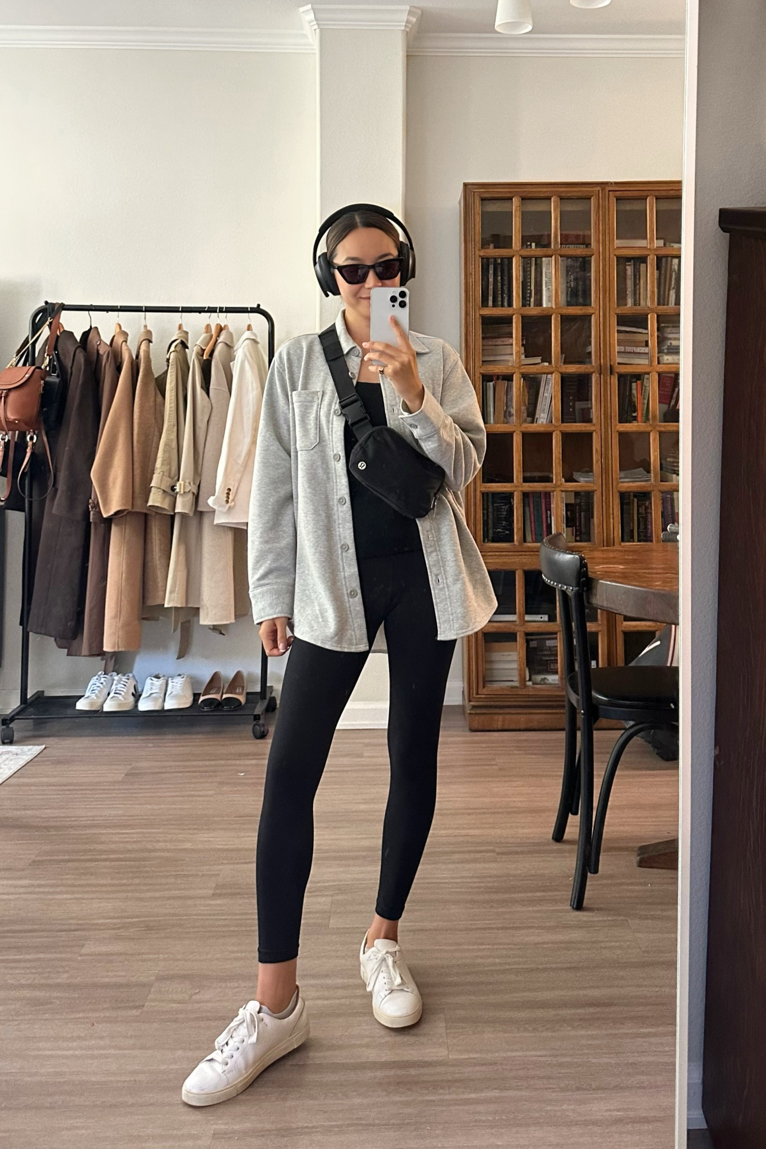 Sunday casual comfy outfits for running errands! 

Shacket xs Gap [on sale]
Sweater Tank xs Target
Leggings xs Athleta 
Sneakers tts Frye 

Comfy transitional fall outfit 

#LTKstyletip #LTKSale #LTKfindsunder50