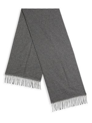 COLLECTION Houndstooth Silk-Cashmere Scarf | Saks Fifth Avenue OFF 5TH