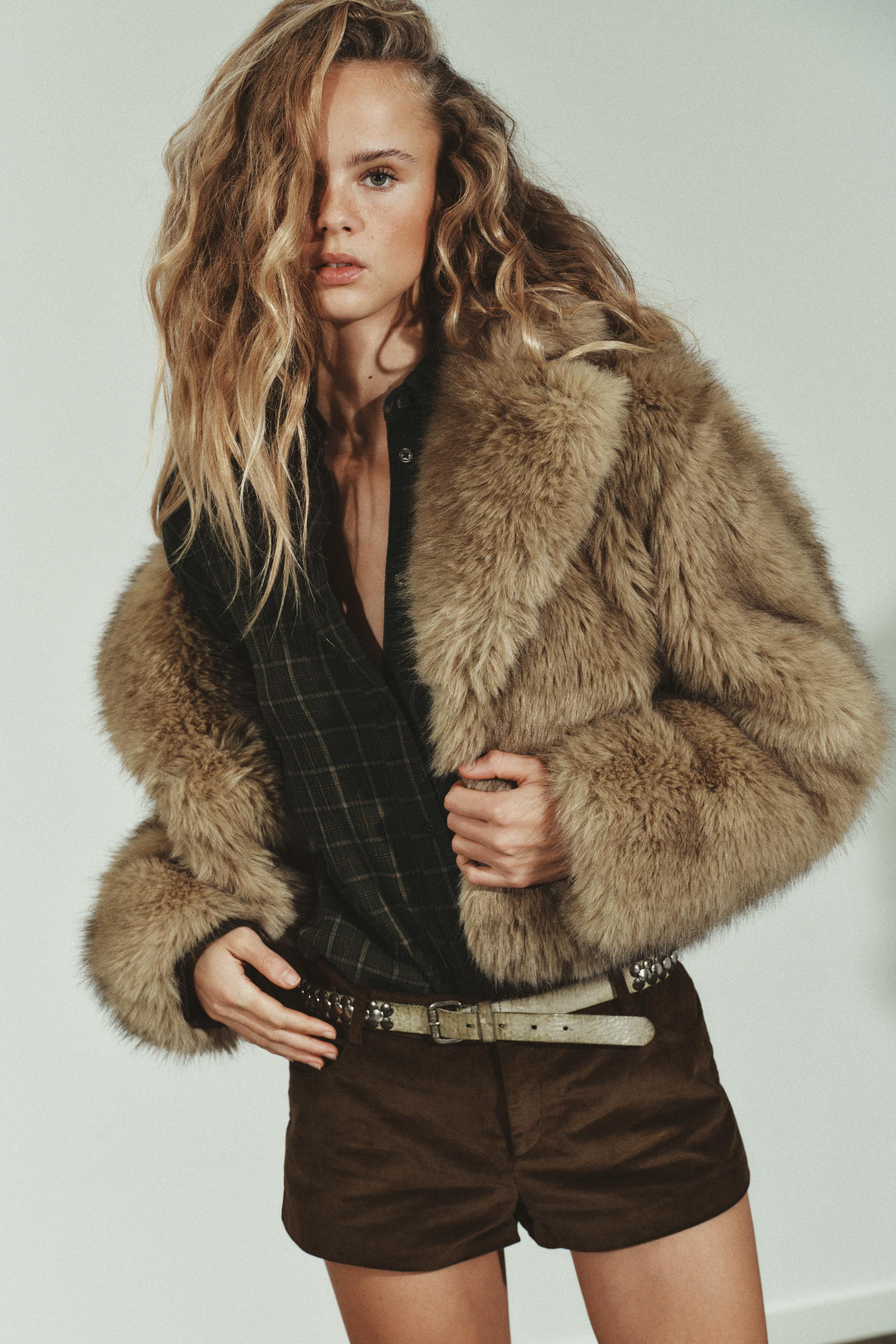 FAUX FUR SHORT COAT | Zara US