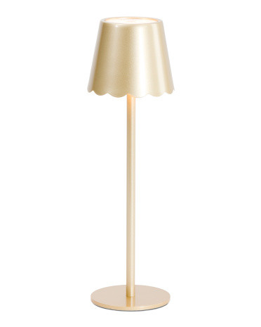 14in Scallop Shade Rechargeable Touch Lamp | Lighting | Marshalls | Marshalls