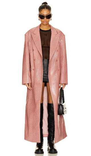 The Floor Length 80s Blazer in Blush | Revolve Clothing (Global)