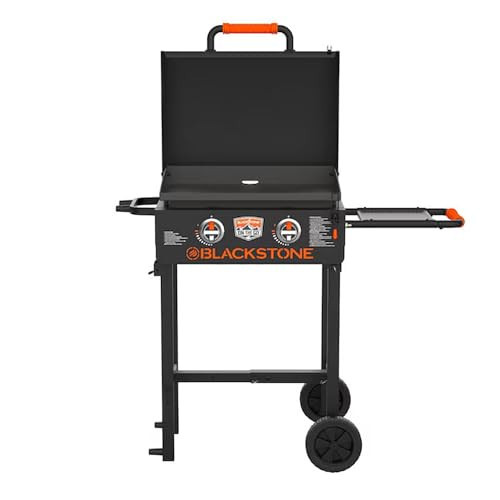 22 inch On The Go Blackstone Griddle Cart with Hood and Grill Stand, 1944 Foldable Blackstone Outdoor Griddle Flat Top Grill, Propane Portable Gas Grill | Amazon (US)