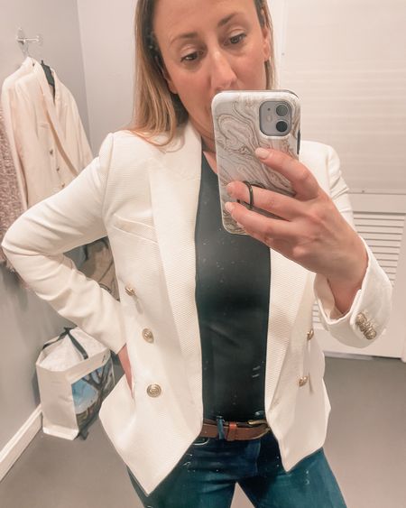 Love the structure and fabric of this blazer. It’s classic and will be a staple I. Your wardrobe forever. Love the gold buttons. 

Spring outfit, spring style, blazer, style

#LTKstyletip #LTKworkwear #LTKSeasonal
