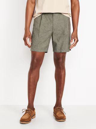 Slim Linen-Blend Chino Shorts -- 7-inch inseam | Old Navy (US)