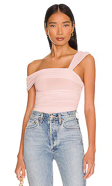 MAJORELLE Emory Bodysuit in Blush Pink from Revolve.com | Revolve Clothing (Global)