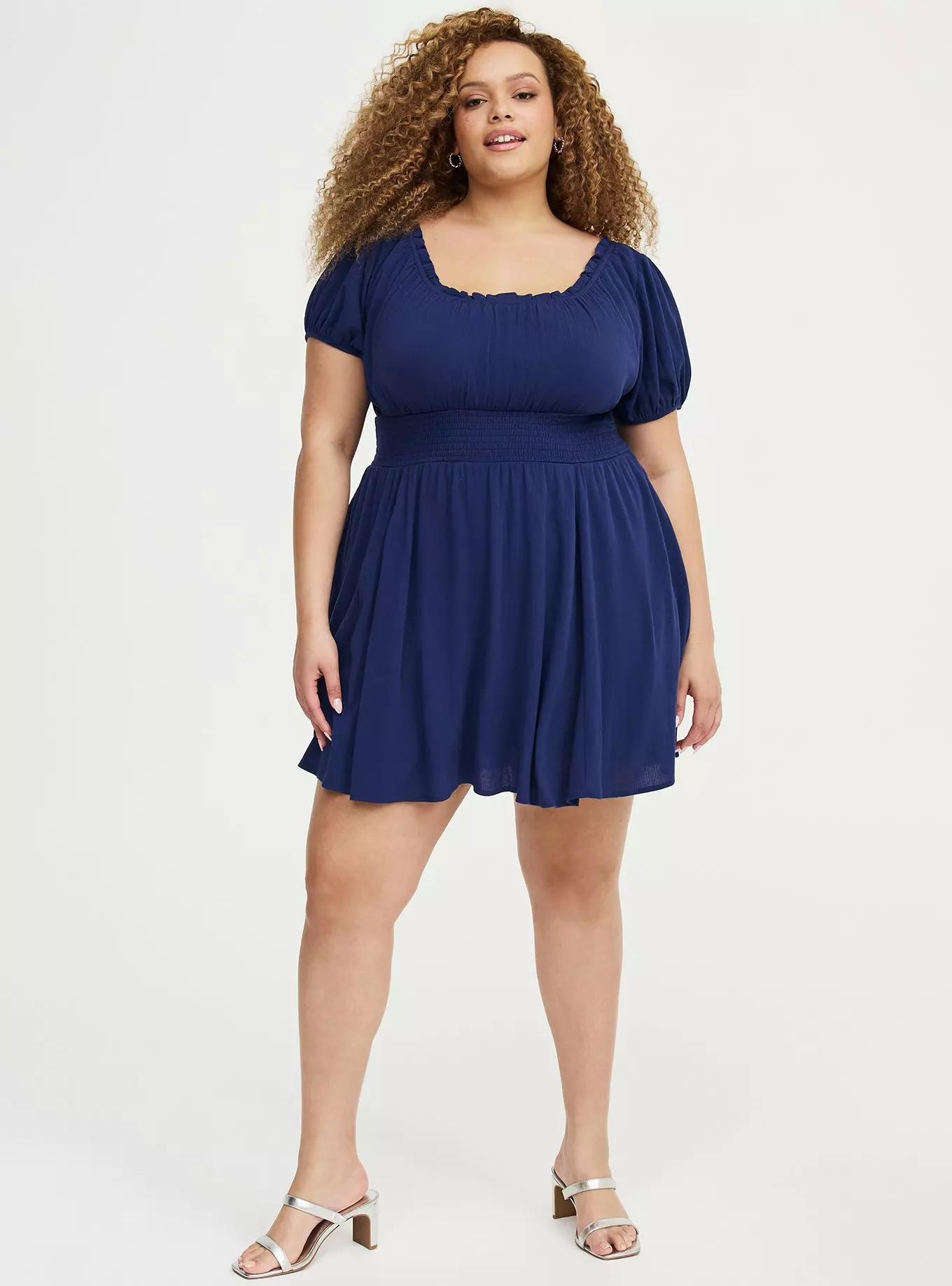 Crinkle Gauze Puff Sleeve Romper | Torrid (US & Canada)