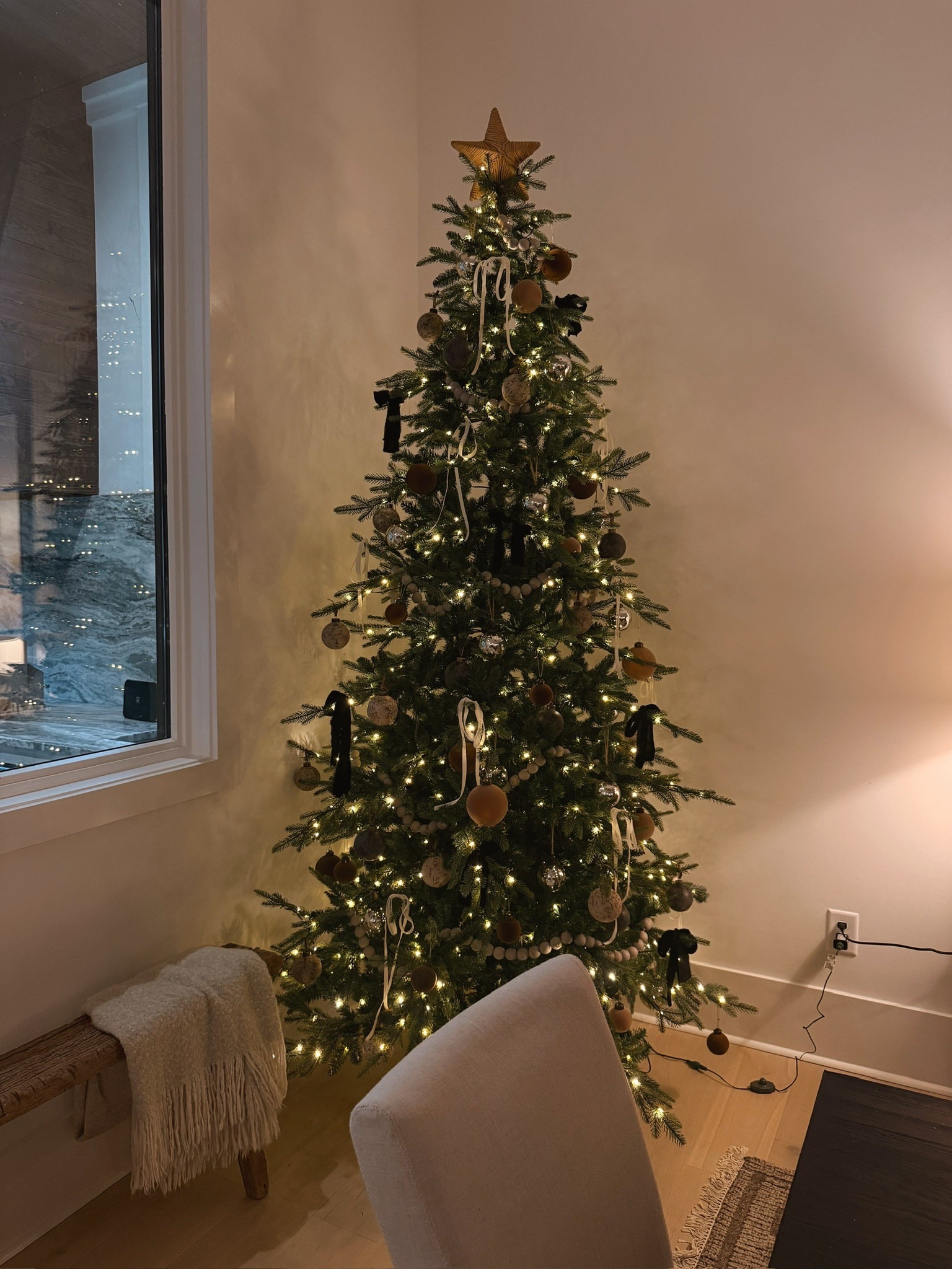 All is calm, all is bright ✨🌲

This tree glows with golden tones, velvet ribbons, and timeless textures that bring a cozy Modern Classic feel to the holidays. Simple, serene, and perfectly styled for quiet festive nights at home.

#porcheandco #modernclassic #christmastree #holidaydecor #neutralchristmas #modernclassicinterior #interiorstyle #homedecor #interiorinspo #cozyhome #holidayhome #timelessinteriors #christmasaesthetic #holidayvibes #interiorstyling

Do you want to bring our dreamy Modern Classic style interior design into your own home? 🏡 You’re in luck! Reserve our Online Interior Design packages today -> https://porcheandco.com/edesign ✨ We can’t wait to work with you & design your home with #porcheandco



#LTKSeasonal #LTKHome #LTKHoliday