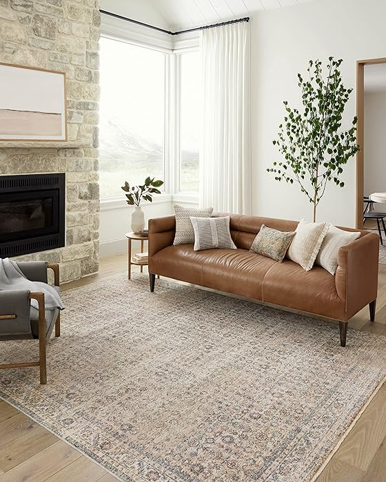 Angela Rose x Loloi Blake Collection BLA-04 Beige / Denim, Transitional 2'-7" x 8'-0" Runner Rug ... | Amazon (CA)