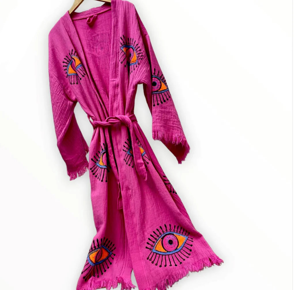 Hot Pink Turkish Towel Robe | Erin McDermott Jewelry