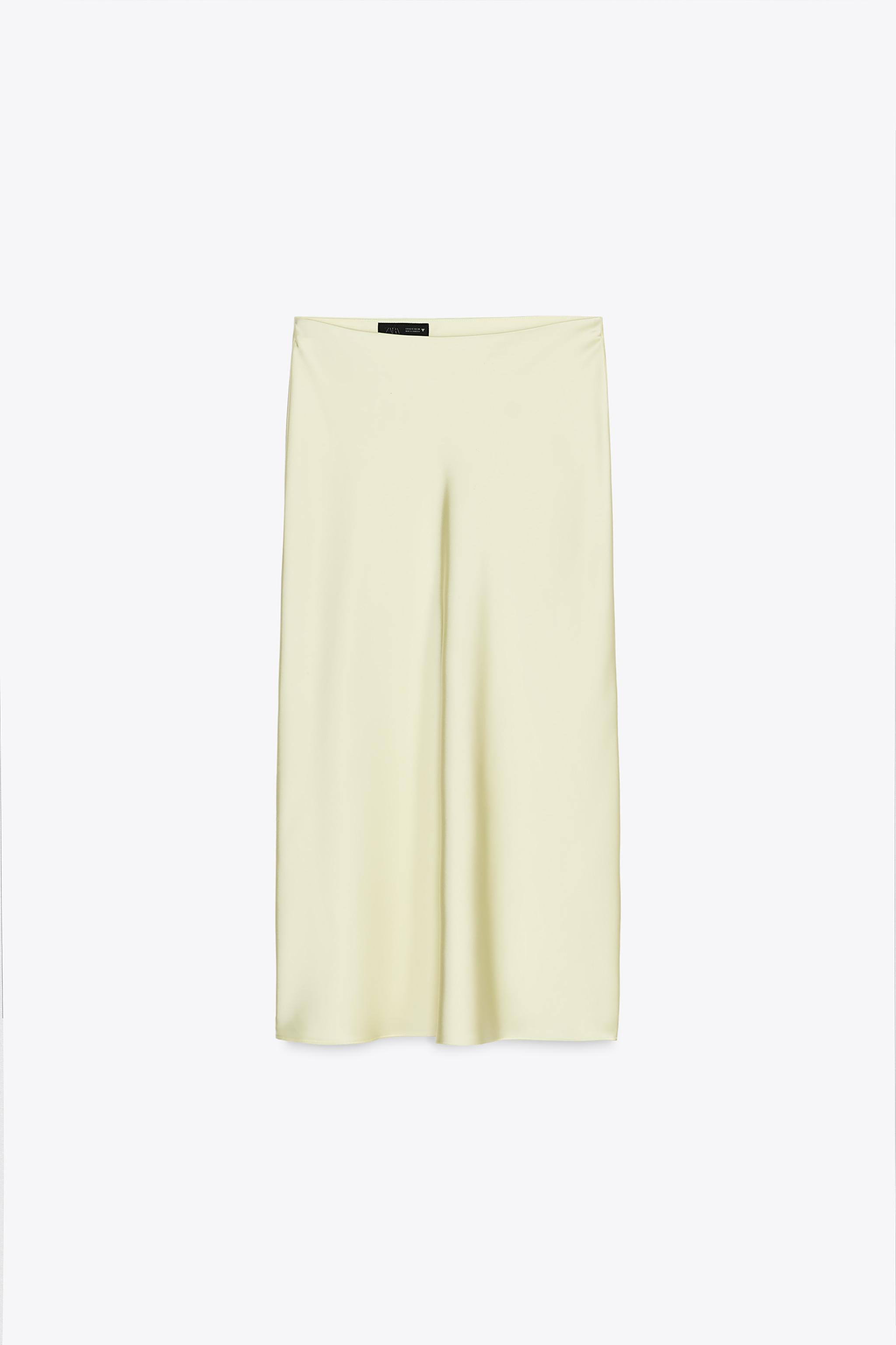 SATIN EFFECT MIDI SKIRT | Zara US