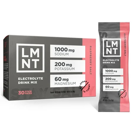 LMNT Zero Sugar Electrolytes - Raspberry Salt | Drink Mix | 30-Count | Walmart (US)