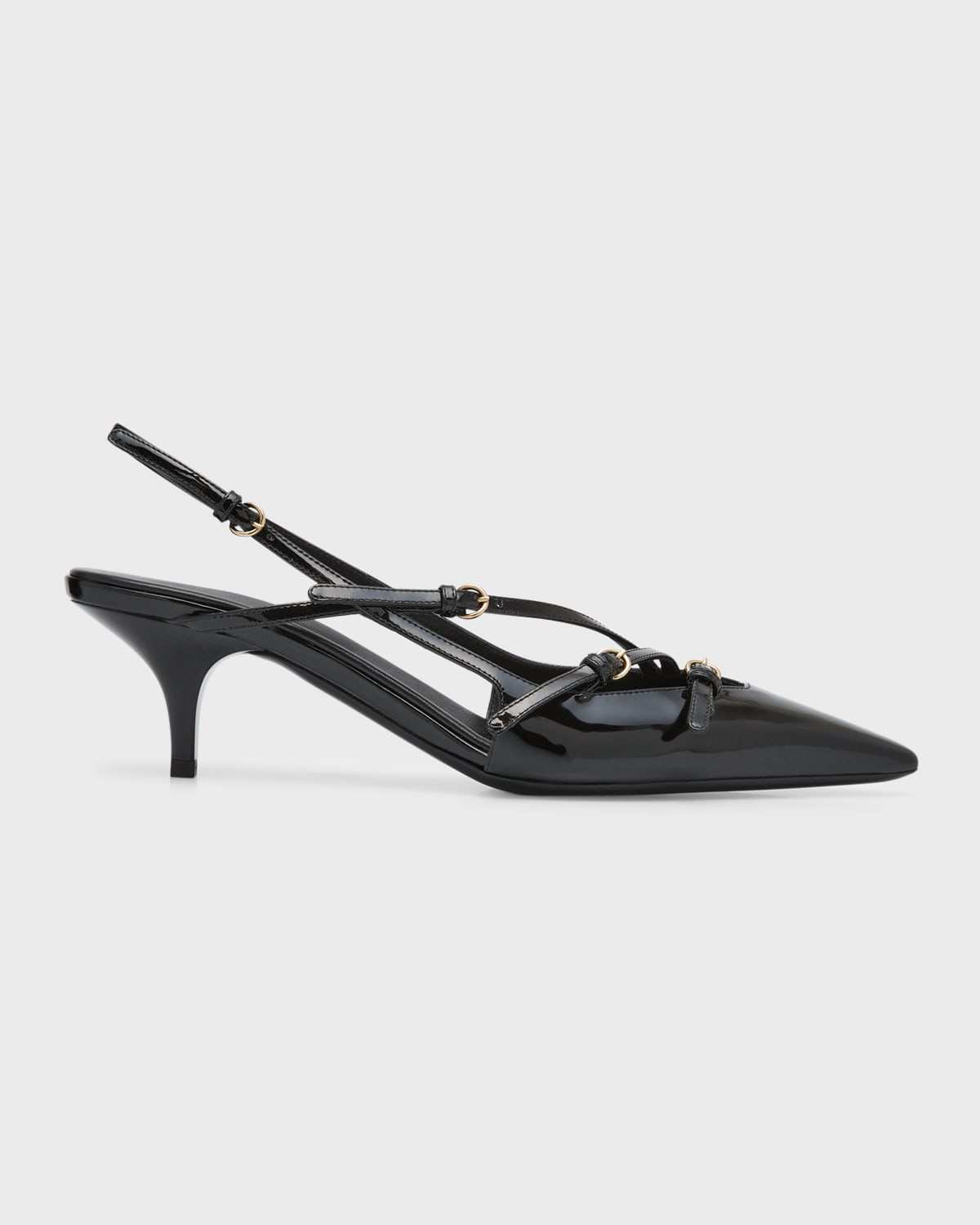 Patent Buckle-Trio Slingback Pumps | Neiman Marcus