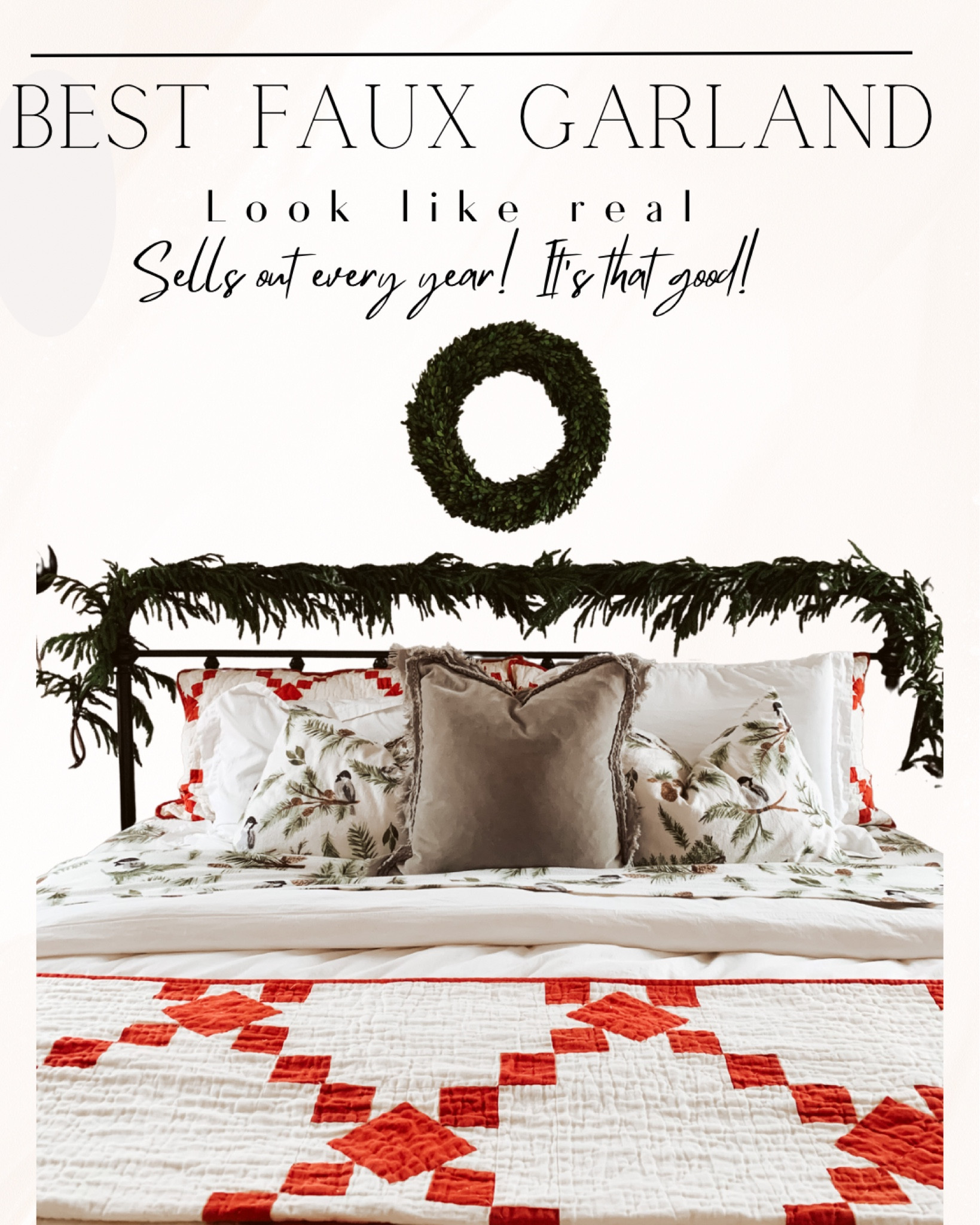 Best realistic faux Christmas garland | Anthro garland | viral garland | Cryptomeria is my #1 choice | I have the cedar and cryptomeria and love them both!

#LTKFind 

#LTKhome #LTKSeasonal