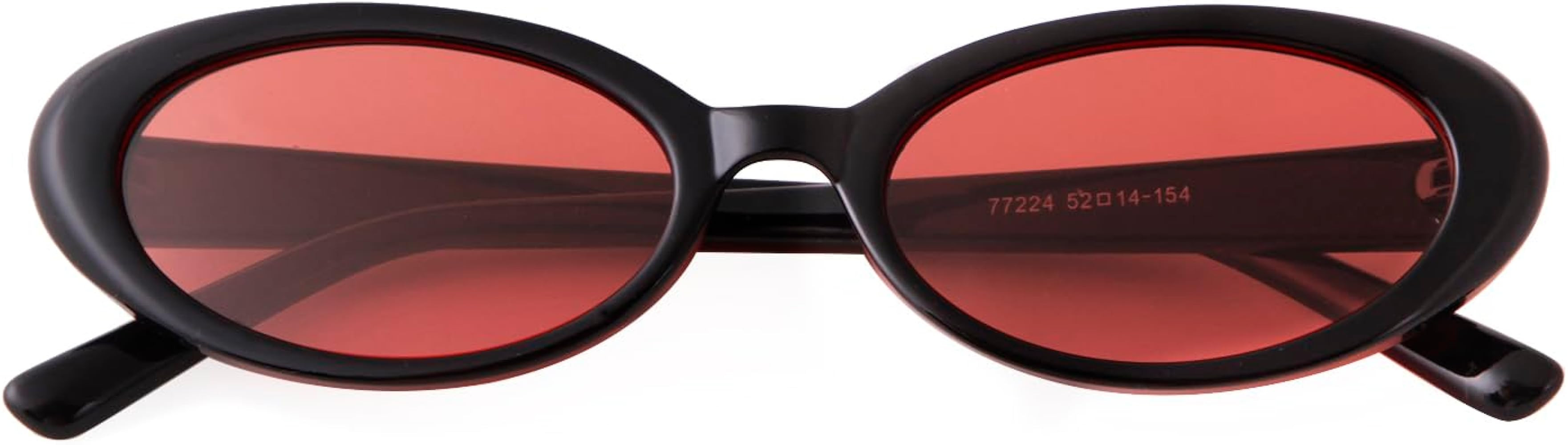 90s Sunglasses for Women Men Retro Oval Sunglasses Glasses | Amazon (US)