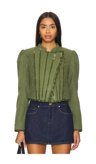 Bali Simone Jacket in Dusty Olive Combo | Revolve Clothing (Global)