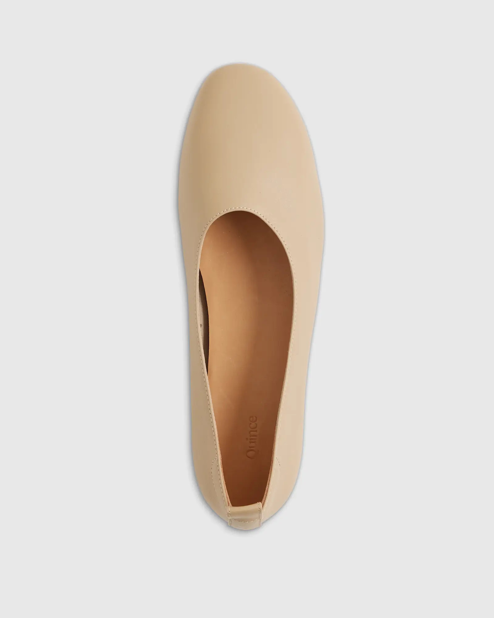 Italian Leather Glove Ballet Flats in Almond | Quince