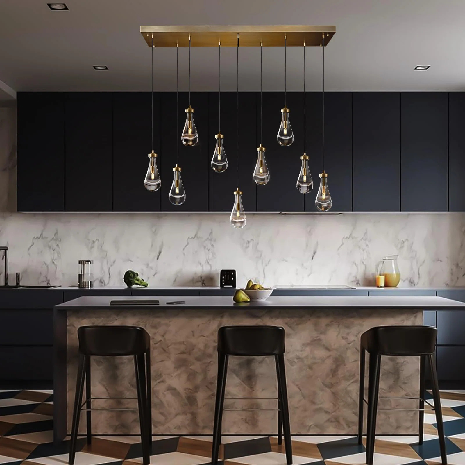 Luxurious  Adjustable  9-Light Crystal Raindrop Chandeliers | Wayfair North America