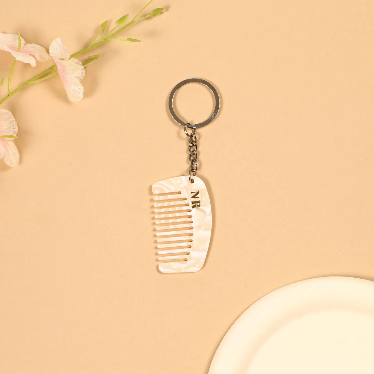 Custom Name Comb Initial Keychain Comb,personalized Creative Keychain Comb, Bridal Bridesmaid Gif... | Etsy (US)