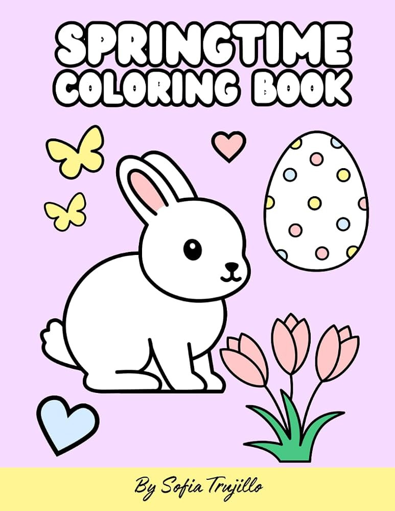Springtime coloring book: Spring Coloring Book for Kids: A Delightful Collection of Spring Flower... | Amazon (US)